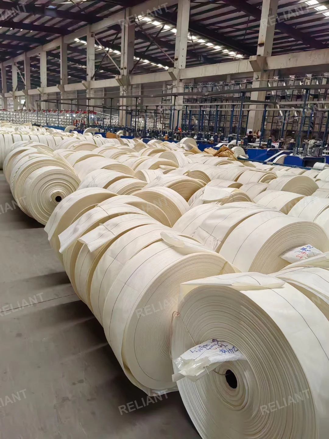 Woven hose coils in the workshop. Confirm construction and finished dimensions for the selected model.